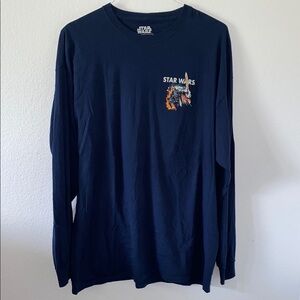Star Wars Men's Navy Blue Long Sleeve Shirt